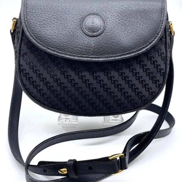 Auth Gucci Black Canvas Leather 007.14.0074 Shoulder Bag - Picture 1 of 14